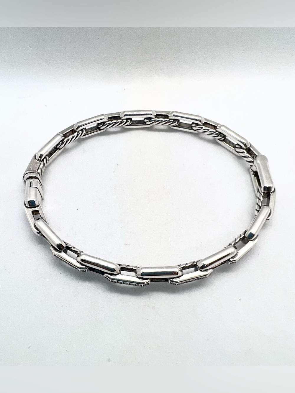 David Yurman Stax Link Bracelet with Pavé Diamonds - Picture 5 of 14